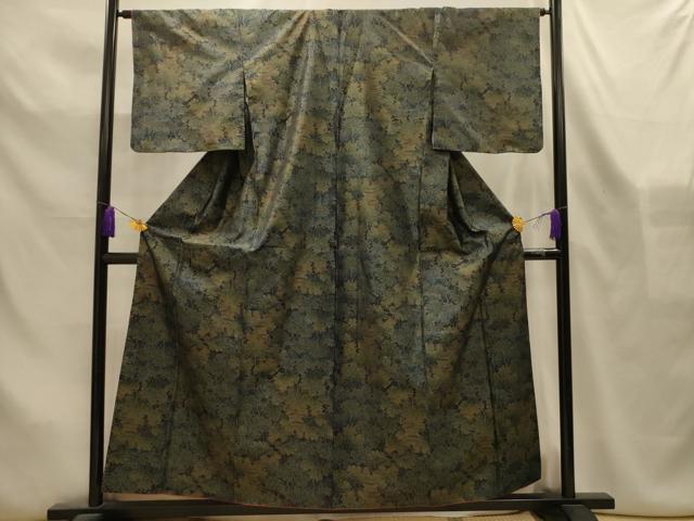 平和屋着物■本場大島紬 風景文 正絹 逸品 AABL4530sx
