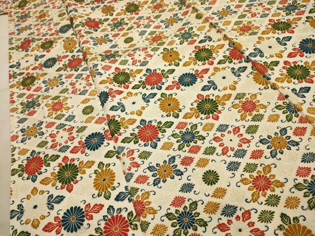 平和屋着物■上質な小紋 花菱文 金彩 正絹 逸品 AABL4533sx