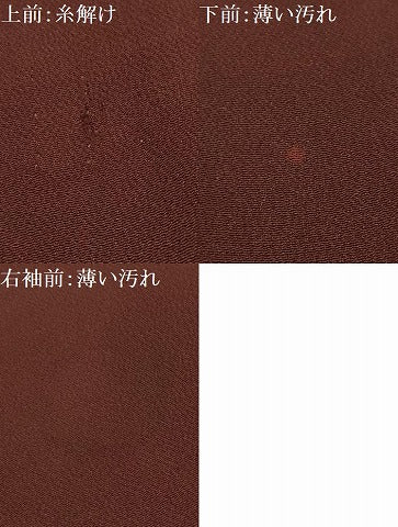 平和屋着物■上質な色無地 黒鳶色 鬼しぼ縮緬 正絹 逸品 AABL4539sx
