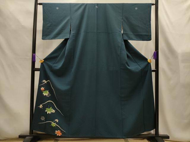 平和屋着物■豪華色留袖 舞葉文 金彩 正絹 逸品 AABL4540sx