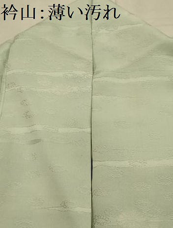 平和屋着物■上質な色無地 舞花地紋 若芽色 正絹 逸品 AABL4543sx