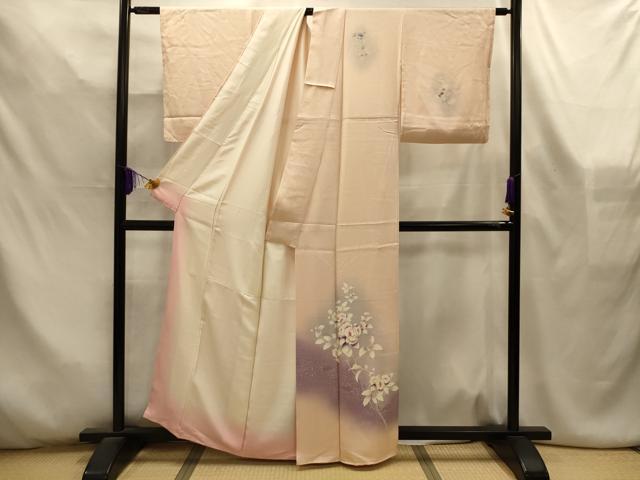 平和屋着物■訪問着 枝花文 暈し染め 正絹 逸品 AABL4545sx