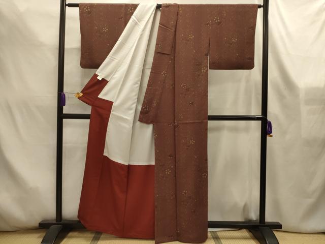 平和屋着物■小紋 吹き寄せ文 洗える着物 AABL4554sx
