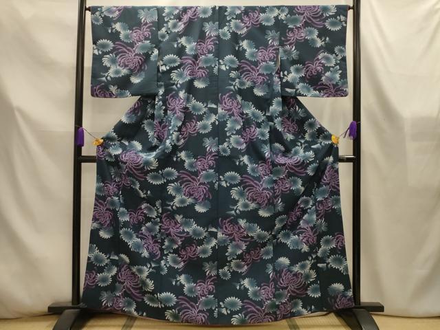 平和屋着物■小紋 乱菊 暈し染め 洗える着物 AABL4557sx