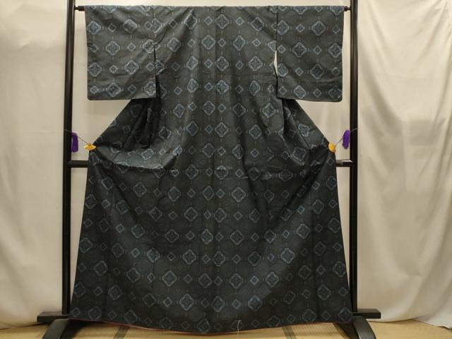 平和屋着物■本場村山大島紬 蜀江花文 正絹 逸品 AABL4570sx
