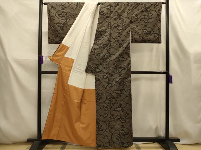 平和屋着物■本場大島紬 7マルキ 唐草文 正絹 逸品 AABL4595sx