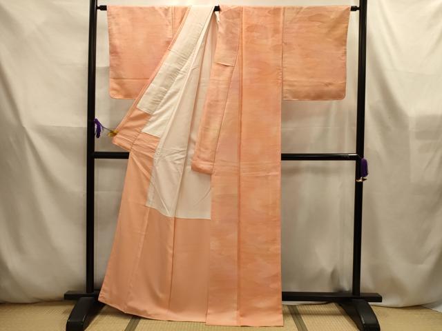 平和屋着物■上質な小紋 流水雲霞地紋 暈し染め 正絹 逸品 AABL4596sx