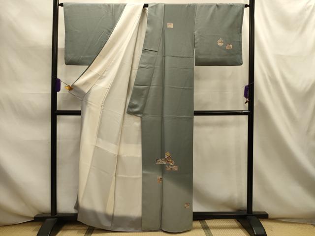 平和屋着物■訪問着 仕覆文 源氏香 暈し染め 金彩 正絹 逸品 AABL4642sx