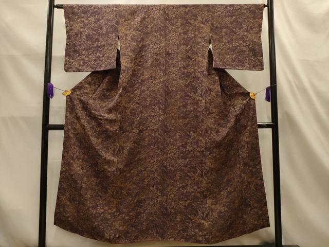 平和屋着物■上質な小紋 草花文 正絹 逸品 AABL4656sx