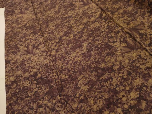 平和屋着物■上質な小紋 草花文 正絹 逸品 AABL4656sx