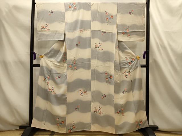 平和屋着物■上質な小紋 花籬文 暈し染め 金彩 正絹 逸品 AABL4657sx