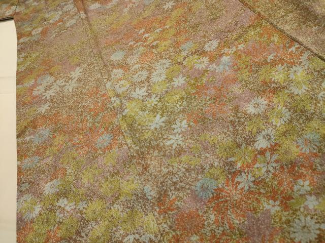 平和屋着物■上質な小紋 草花文 正絹 逸品 AABL4663sx