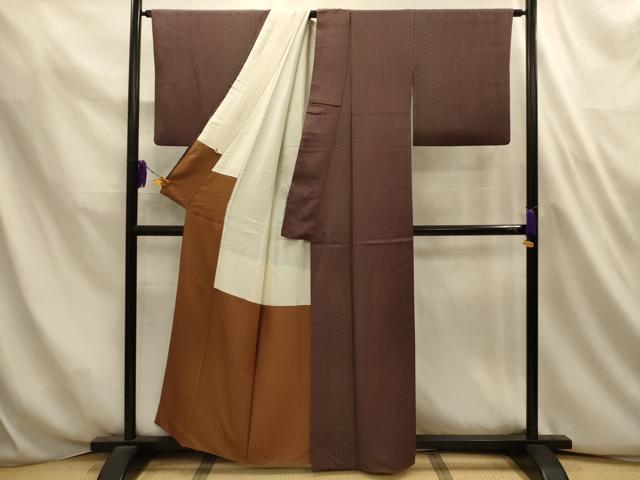 平和屋着物■上質な小紋 花間道 正絹 逸品 AABL4676sx