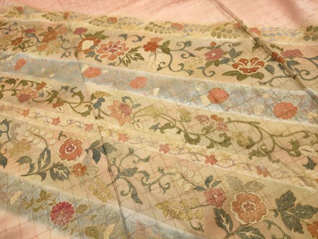 平和屋着物■訪問着 花唐草文 暈し染め 金彩 正絹 逸品 AABL4684sx