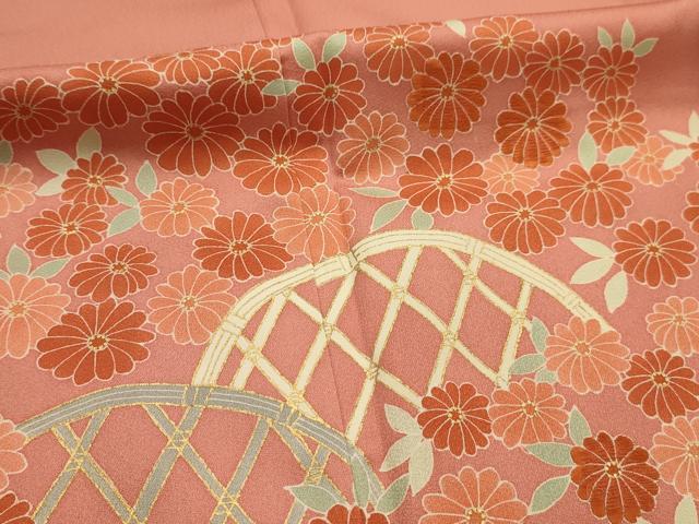 平和屋着物■訪問着 刺繍 花籬文 金彩 高島屋扱い 正絹 逸品 AABL4685sx
