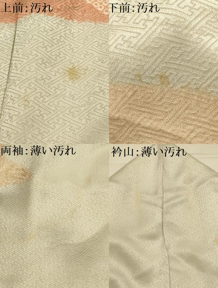 平和屋着物■訪問着 絞り 刺繍 霞取花文 金彩 正絹 逸品 AABL4687sx