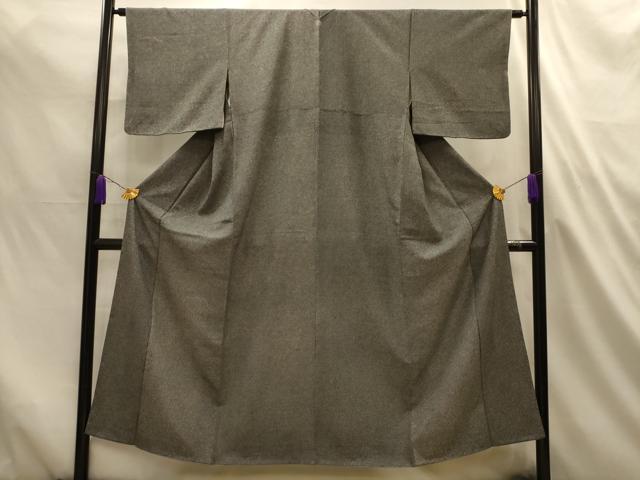 平和屋着物■江戸小紋 鮫小紋柄 黒地 正絹 逸品 AABL4693sx