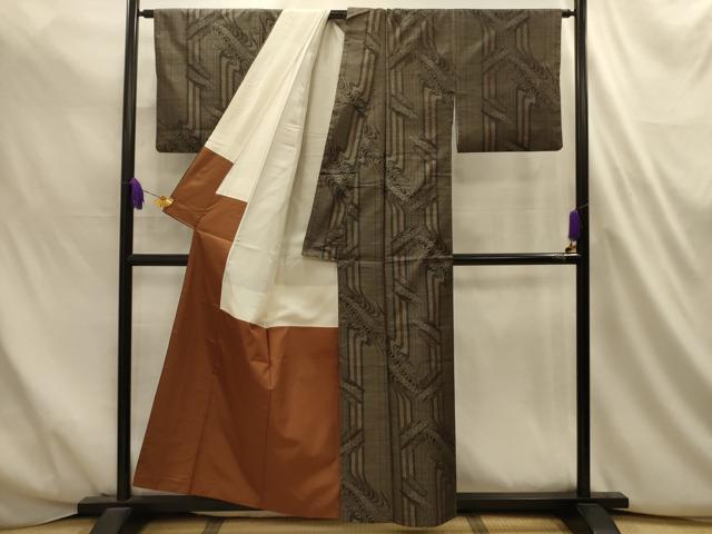 平和屋着物■本場大島紬 立波間道 正絹 逸品 AABL4707sx