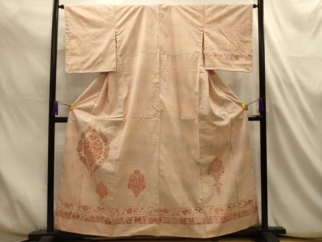平和屋着物■中国三大刺繍 相良刺繍 訪問着 紬地 飾花文 正絹 逸品 AABL4708sx
