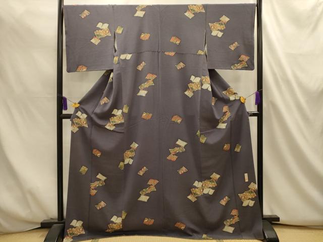 平和屋着物■上質な小紋 作家物 花冊子文 金彩 正絹 逸品 AABL4710sx