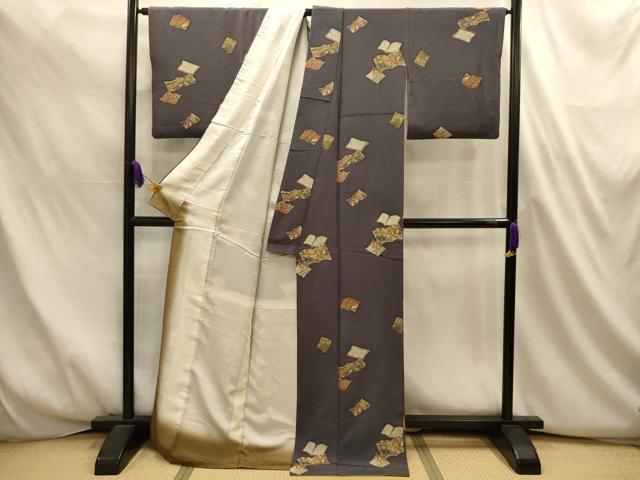 平和屋着物■上質な小紋 作家物 花冊子文 金彩 正絹 逸品 AABL4710sx