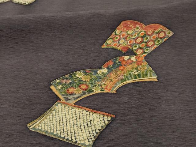 平和屋着物■上質な小紋 作家物 花冊子文 金彩 正絹 逸品 AABL4710sx