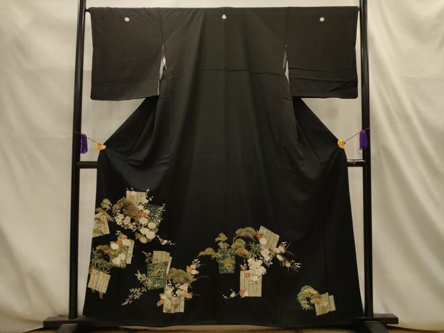 平和屋着物■豪華黒留袖 松竹梅源氏香 金彩 正絹 逸品 AABL4714sx
