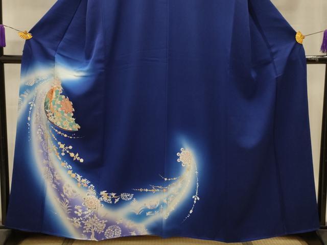 平和屋着物■訪問着 花鳥文 暈し染め 金糸 金彩 正絹 逸品 AABL4718sx