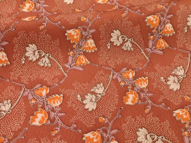 平和屋着物■上質な小紋 草花菱文 正絹 逸品 AABL4723sx