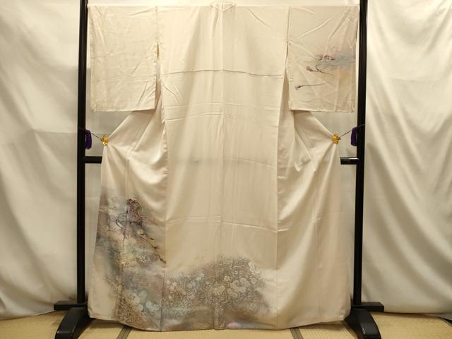 平和屋着物■訪問着 貝桶花文 暈し染め 金銀彩 正絹 逸品 AABL4748sx