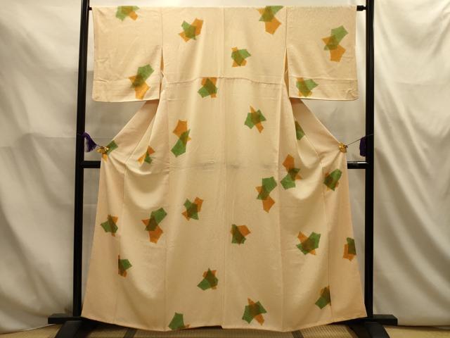 平和屋着物■上質な小紋 幾何学文様 正絹 逸品 AABL4755sx