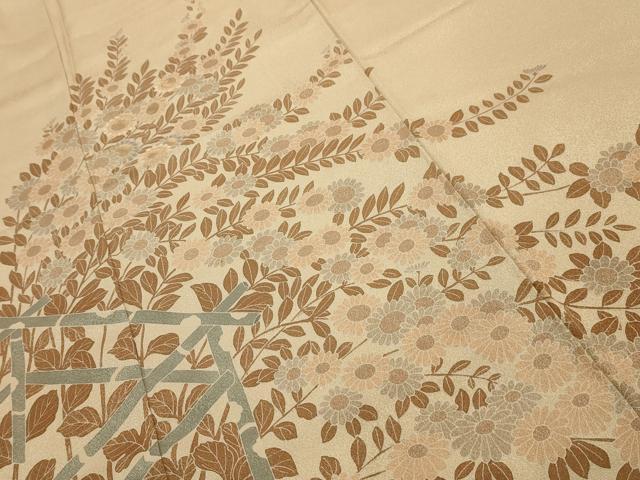 平和屋着物■訪問着 刺繍 草花文 やまと誂製 正絹 逸品 AABL4783sx