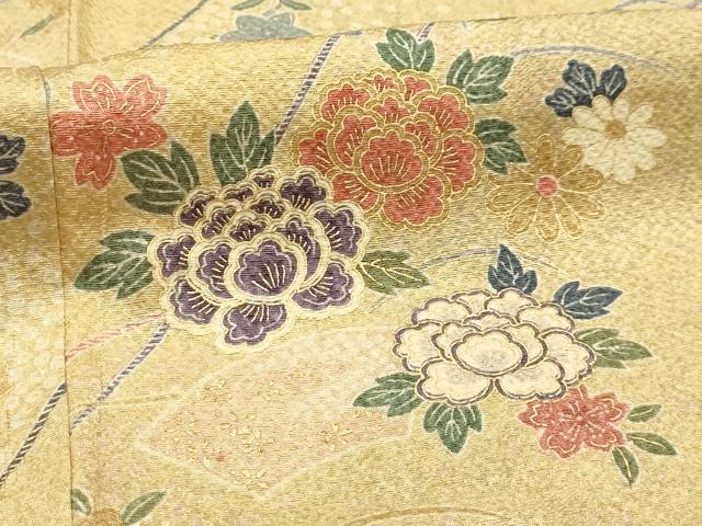 平和屋着物■上質な小紋 地紙花文 金彩 正絹 逸品 AABL4818sx