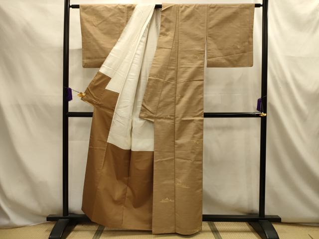 平和屋着物■上質な紬 刺繍 風景文 正絹 逸品 AABL4820sx