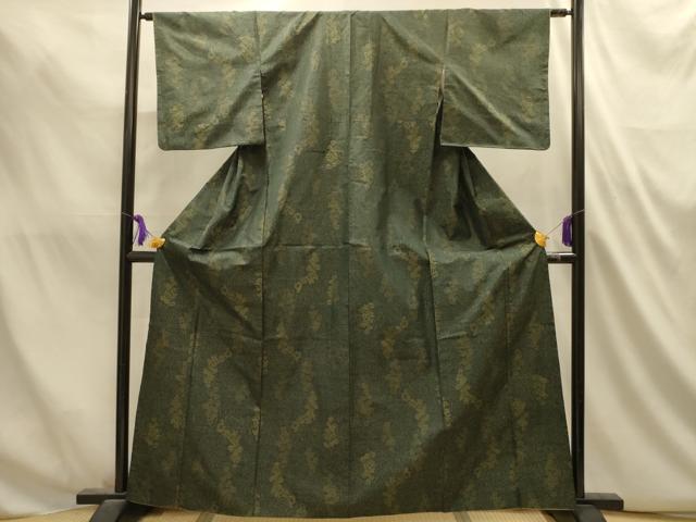 平和屋着物■本場大島紬 草花文 正絹 逸品 AABL4822sx