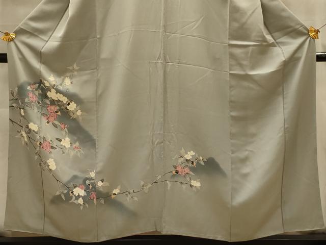 平和屋着物■訪問着 枝花文 暈し染め やまと誂製 正絹 逸品 AABL4825sx
