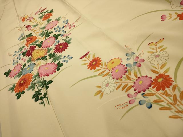 平和屋着物■訪問着 作家物 草花文 金彩 正絹 逸品 AABL4837sx