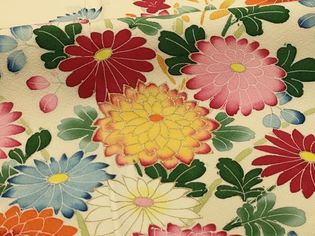 平和屋着物■訪問着 作家物 草花文 金彩 正絹 逸品 AABL4837sx