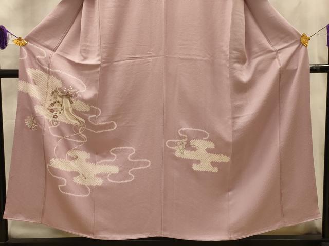 平和屋着物■訪問着 絞り 刺繍 霞御所車花文 金糸 やまと誂製 正絹 逸品 AABL4840sx