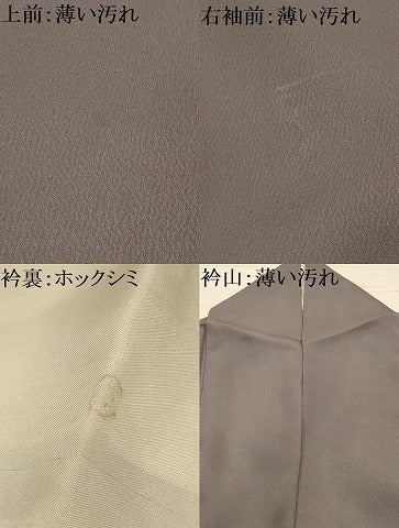 平和屋着物■上質な色無地 紋意匠 源氏鼠色 正絹 逸品 AABL4843sx