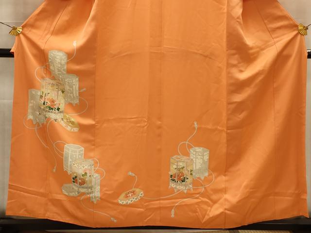 平和屋着物■訪問着 貝桶花文 金彩 正絹 逸品 AABL4847sx