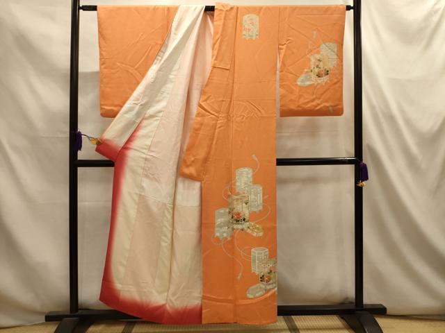 平和屋着物■訪問着 貝桶花文 金彩 正絹 逸品 AABL4847sx