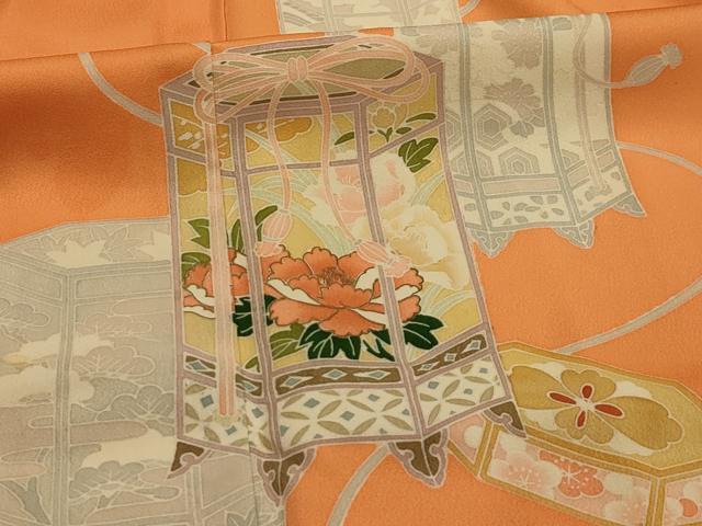 平和屋着物■訪問着 貝桶花文 金彩 正絹 逸品 AABL4847sx