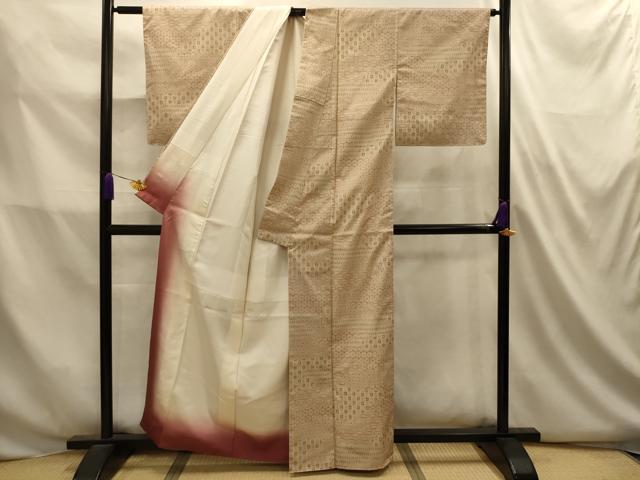 平和屋着物■上質な小紋 紬地 吉祥文様 正絹 逸品 AABL4855sx