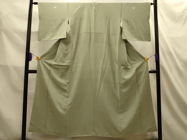 平和屋着物■お召 柳茶色 正絹 逸品 AABL4856sx