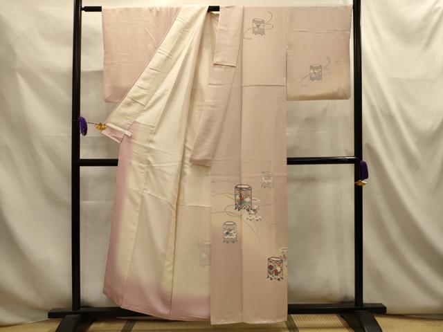 平和屋着物■訪問着 貝桶花文 暈し染め 正絹 逸品 AABL4859sx