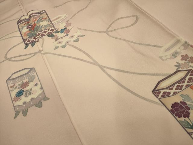 平和屋着物■訪問着 貝桶花文 暈し染め 正絹 逸品 AABL4859sx