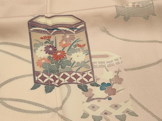 平和屋着物■訪問着 貝桶花文 暈し染め 正絹 逸品 AABL4859sx