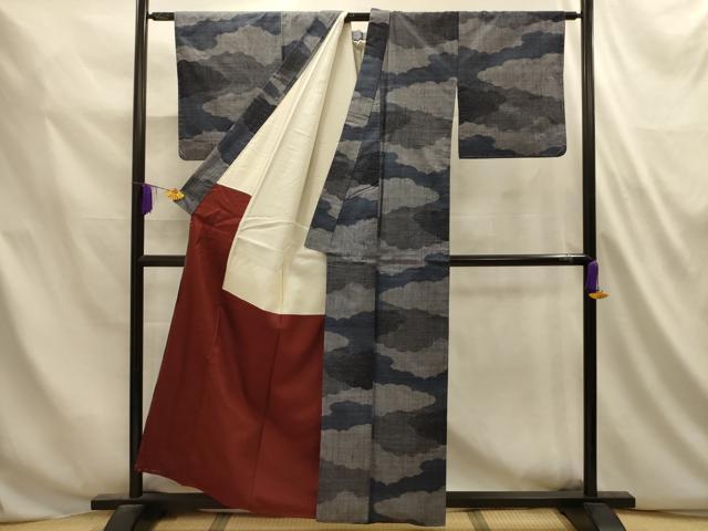 平和屋着物■上質な紬 霞文 正絹 逸品 AABL4860sx