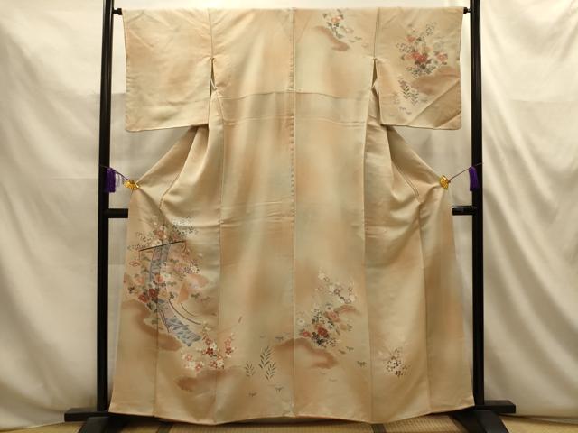 平和屋着物■訪問着 几帳花文 暈し染め 正絹 逸品 AABL4867sx